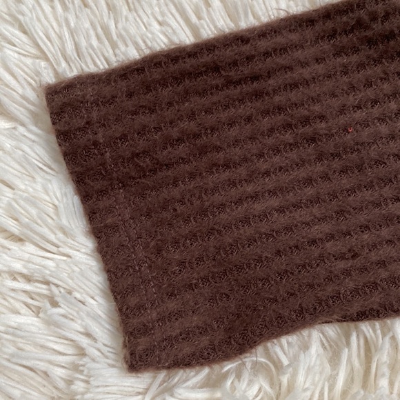 Cherish Hacci Waffle Cowl Neck Top 💗 Brown - Picture 11 of 15